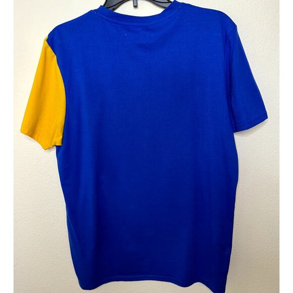 R.S.1NE Mens Blue & Yellow Short Sleeve RS-1 Sports T-Shirt Size Large - Picture 2 of 8